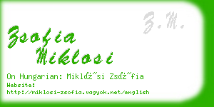 zsofia miklosi business card