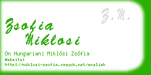 zsofia miklosi business card
